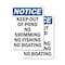 Signmission Keep Out Of Pond No Swimming No OSHA Notice Sign, Plastic, 7in W x 10in L, 2PK OS-2PACK-NS-P-710-V-13851 - alternate 1